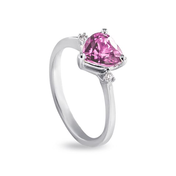 Anello Lux Gioielli Donna in Oro bianco Zaffiro rosa 0.50 Ct ANLK3493ZP;050;9B - ANLK3493ZP;050;9B